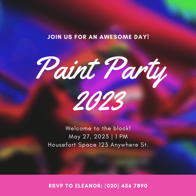 Paint party flyer