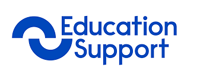 Education support blue and white logo.